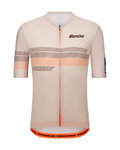 SANTINI Cycling short sleeve jersey - IDEA - beige