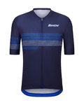 SANTINI Cycling short sleeve jersey - IDEA - blue