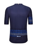 SANTINI Cycling short sleeve jersey - IDEA - blue