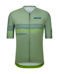SANTINI Cycling short sleeve jersey - IDEA - green