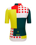 SANTINI Cycling short sleeve jersey - TDF FAN COMBO - white/red/yellow/green