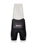 SANTINI Cycling bib shorts - TDF BEST YOUNG RIDER - black