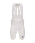 SANTINI Cycling bib shorts - UNICO EDGE - white