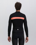 SANTINI Cycling winter long sleeve jersey - ADAPT WOOL  - orange/black