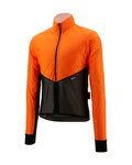 SANTINI Cycling windproof jacket - REDUX LITE  - orange/black