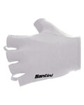 SANTINI Cycling fingerless gloves - 3D - white