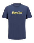 SANTINI Cycling short sleeve t-shirt - BRAND - blue