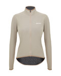 SANTINI Cycling thermal jacket - GUARD NIMBUS - beige