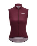 SANTINI Cycling gilet - NEBULA - bordeaux