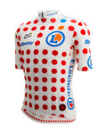SANTINI Cycling short sleeve jersey - TDF FAN BEST CLIMBER - white/red