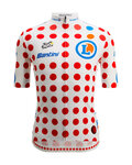 SANTINI Cycling short sleeve jersey - TDF FAN BEST CLIMBER - white/red