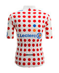 SANTINI Cycling short sleeve jersey - TDF FAN BEST CLIMBER - white/red