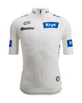 SANTINI Cycling short sleeve jersey - TDF FAN BEST YOUNG RIDER - white