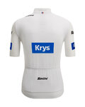 SANTINI Cycling short sleeve jersey - TDF FAN BEST YOUNG RIDER - white