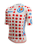 SANTINI Cycling short sleeve jersey - TDF BEST CLIMBER - white/red