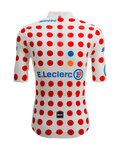 SANTINI Cycling short sleeve jersey - TDF BEST CLIMBER - white/red