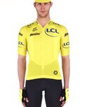 SANTINI Cycling short sleeve jersey - TDF LEADER - yellow