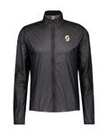 SCOTT Cycling windproof jacket - RC RUN WB - black/yellow
