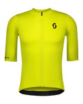 SCOTT Cycling short sleeve jersey - PREMIUM - yellow