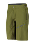 SCOTT Cycling shorts without bib - ENDURANCE LS/FIT W/PAD - green