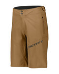 SCOTT Cycling shorts without bib - ENDURANCE LS/FIT W/PAD - beige