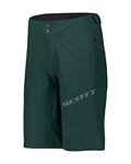 SCOTT Cycling shorts without bib - ENDURANCE LS/FIT W/PAD - green