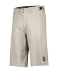 SCOTT Cycling shorts without bib - TRAIL FLOW W/PAD - ivory