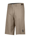SCOTT Cycling shorts without bib - TRAIL FLOW - beige