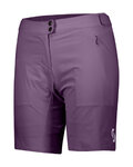 SCOTT Cycling shorts without bib - ENDURANCE LS/FIT W/PAD - purple