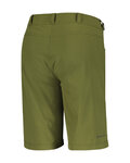 SCOTT Cycling shorts without bib - TRAIL FLOW W/PAD W - green
