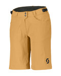 SCOTT Cycling shorts without bib - TRAIL FLOW W/PAD W - beige