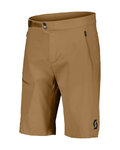 SCOTT Cycling shorts without bib - EXPLORAIR LIGHT - brown