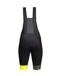 SCOTT Cycling bib shorts - RC WARM WB +++ - black/yellow