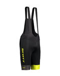 SCOTT Cycling bib shorts - RC WARM WB +++ - black/yellow