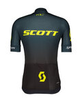 SCOTT Cycling short sleeve jersey - PRO - black/blue