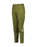 SCOTT Cycling long trousers withot bib - TRAIL STORM WP W - green