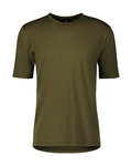 SCOTT Cycling short sleeve t-shirt - COMMUTER MERINO - brown