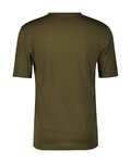 SCOTT Cycling short sleeve t-shirt - COMMUTER MERINO - brown
