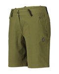 SCOTT Cycling shorts without bib - COMMUTER W - green