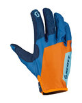 SCOTT Cycling long-finger gloves - 350 RACE EVO JUNIOR - blue/orange