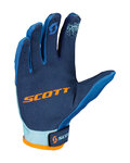 SCOTT Cycling long-finger gloves - 350 RACE EVO JUNIOR - blue/orange