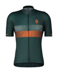 SCOTT Cycling short sleeve jersey - TEAM 10 - green/orange