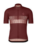 SCOTT Cycling short sleeve jersey - TEAM 10 - bordeaux