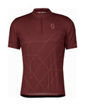 SCOTT Cycling short sleeve jersey - TEAM 20 - bordeaux