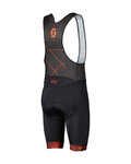 SCOTT Cycling bib shorts - TEAM - black/red