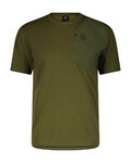SCOTT Cycling short sleeve t-shirt - TEE DRI POCKET SS - green