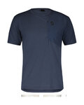 SCOTT Cycling short sleeve t-shirt - TEE DRI POCKET SS - blue