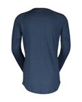 SCOTT Cycling long sleeve t-shirt - DEFINED MERINO LS - blue