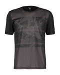 SCOTT Cycling short sleeve jersey - TRAIL FLOW SS - black/grey