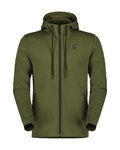 SCOTT hoodie - TECH ZIP - green
